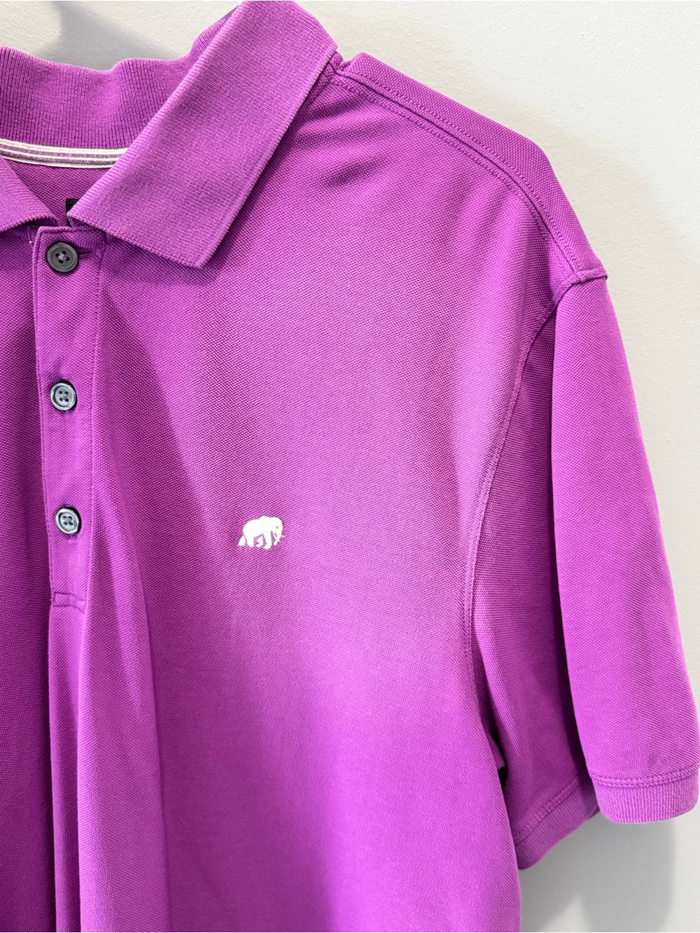Banana Republic Purple Polo Shirt - Short Sleeve; Tall XL - Picture 3 of 6